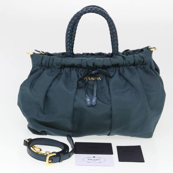 PRADA Hand Bag Nylon 2way Blue Auth bs4753 - Picture 12 of 16